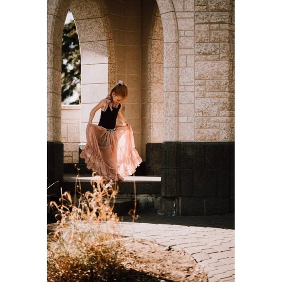 Vintage Pink Black Princess Style Dress hand beaded Cute flowy twirl Couture New - Picture 5 of 6